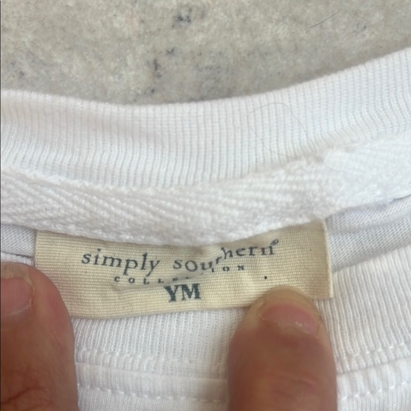 Simply Southern White Short Sleeve Tee Classic Cotton - Picture 3 of 5